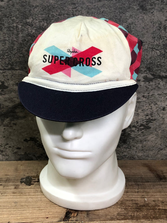 IS731 ラファ Rapha サイクルキャップ 赤 ベージュ フリーサイズ SUPERCROSS