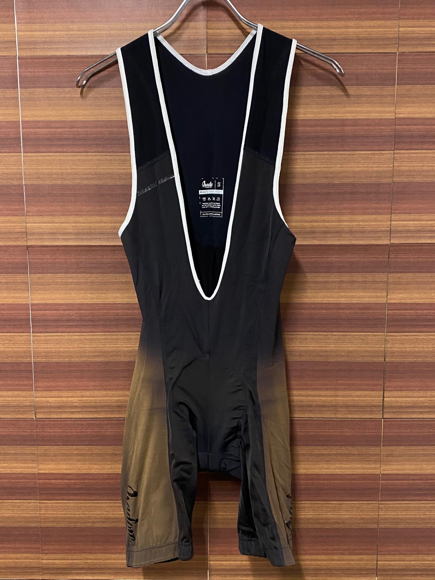 IN518 イザドア Isadore ビブショーツ 黒 茶 S ※パッド内側汚れ