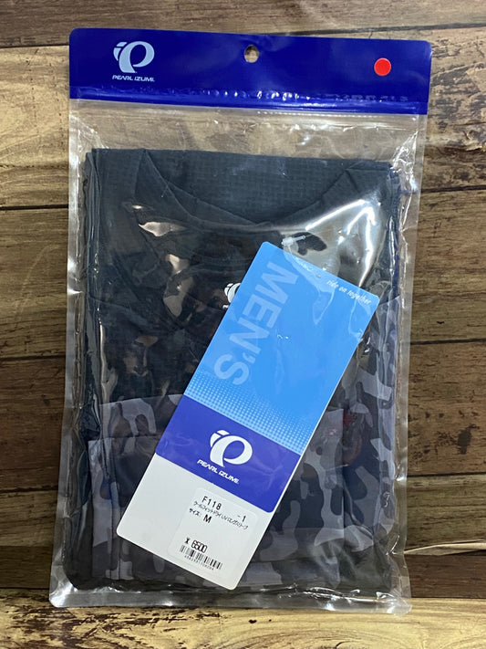 IQ228 パールイズミ PEARL iZUMi 長袖 ベースレイヤー 黒 カモ柄 M