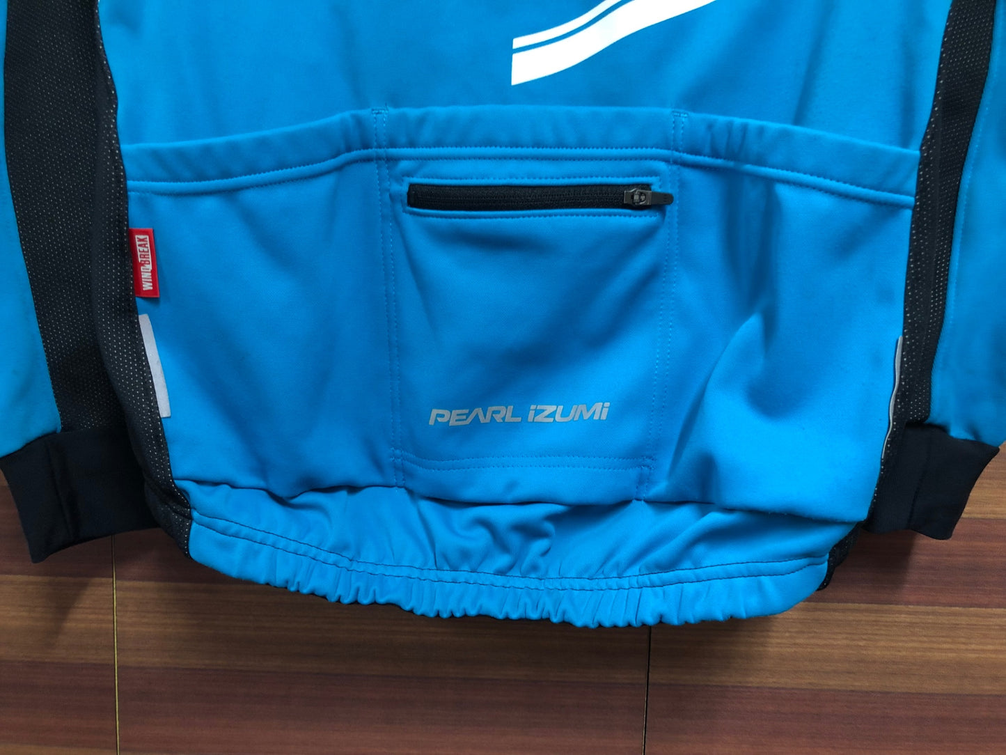 IM788 パールイズミ PEARL iZUMi 長袖 サイクルジャケット 黒 水色 S 裏起毛 WINDBREAK