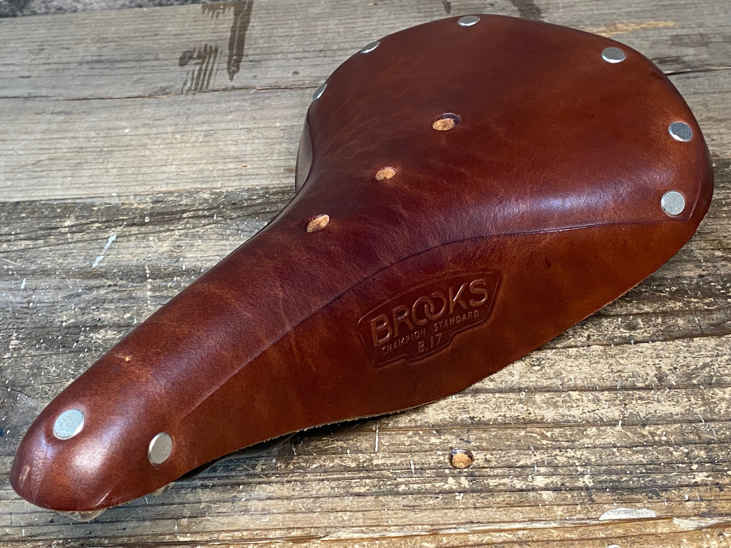 IN171 ブルックス BROOKS B17 皮 レザー サドル 茶 クロモリレール
