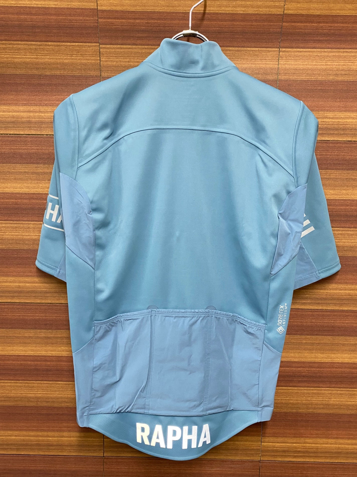 IT647 ラファ Rapha MEN'S PRO TEAM WINDSTOPPER JERSEY 半袖 サイクルジャージ 水 S 未使用