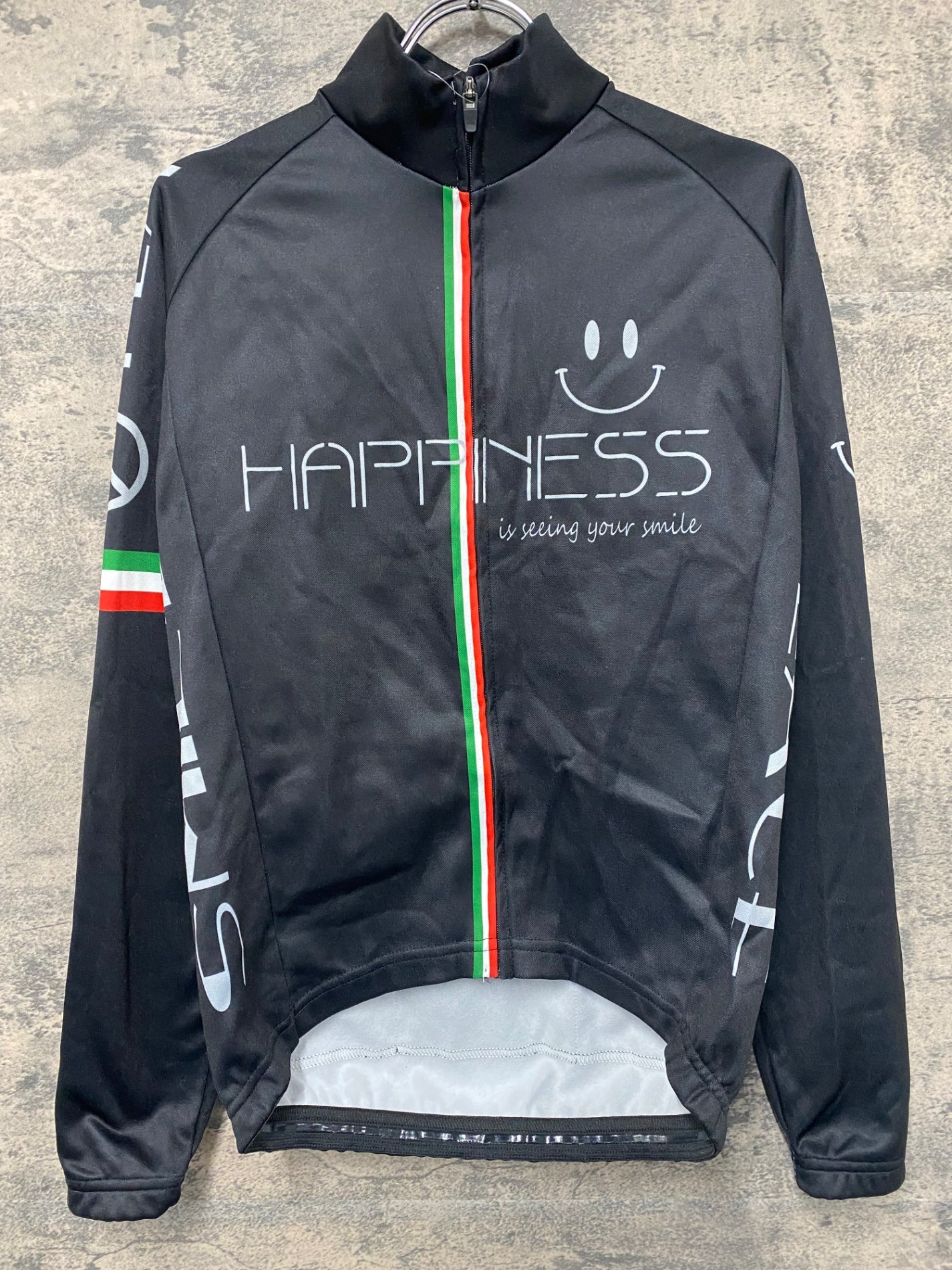 JA266 ジェッセージ GSG 長袖 サイクルジャージ 黒 S 裏起毛