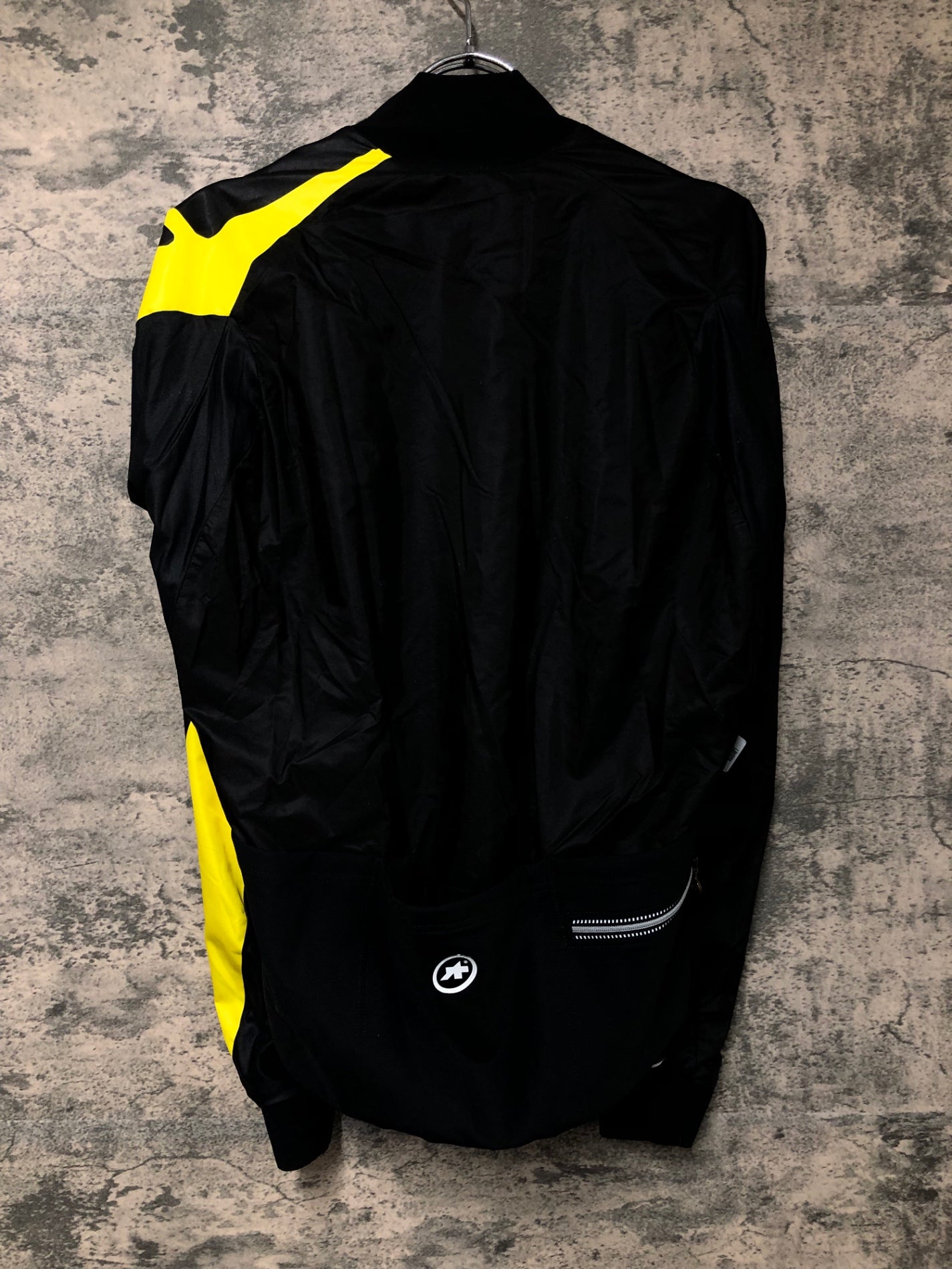 IY441 アソス assos MILLE EVO7 サイクルジャケット 黒 黄 S 裏起毛