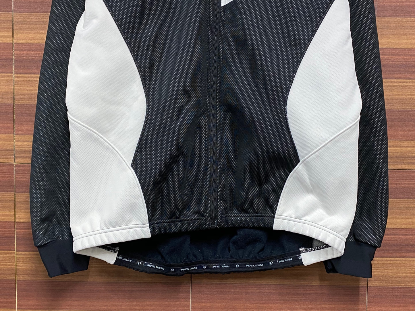 IN181 パールイズミ PEARL iZUMi 長袖 サイクルジャケット 黒 白 M 裏起毛 WINDBREAK