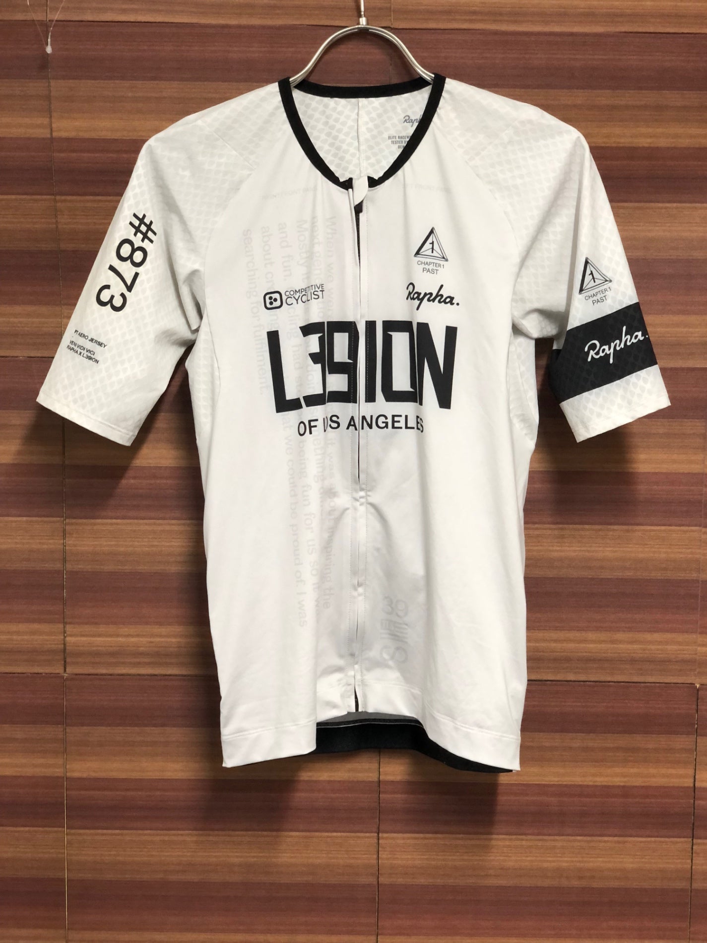 IQ375 ラファ Rapha LEGION PRO TEAM AERP JERSEY 半袖 サイクルジャージ 白 L