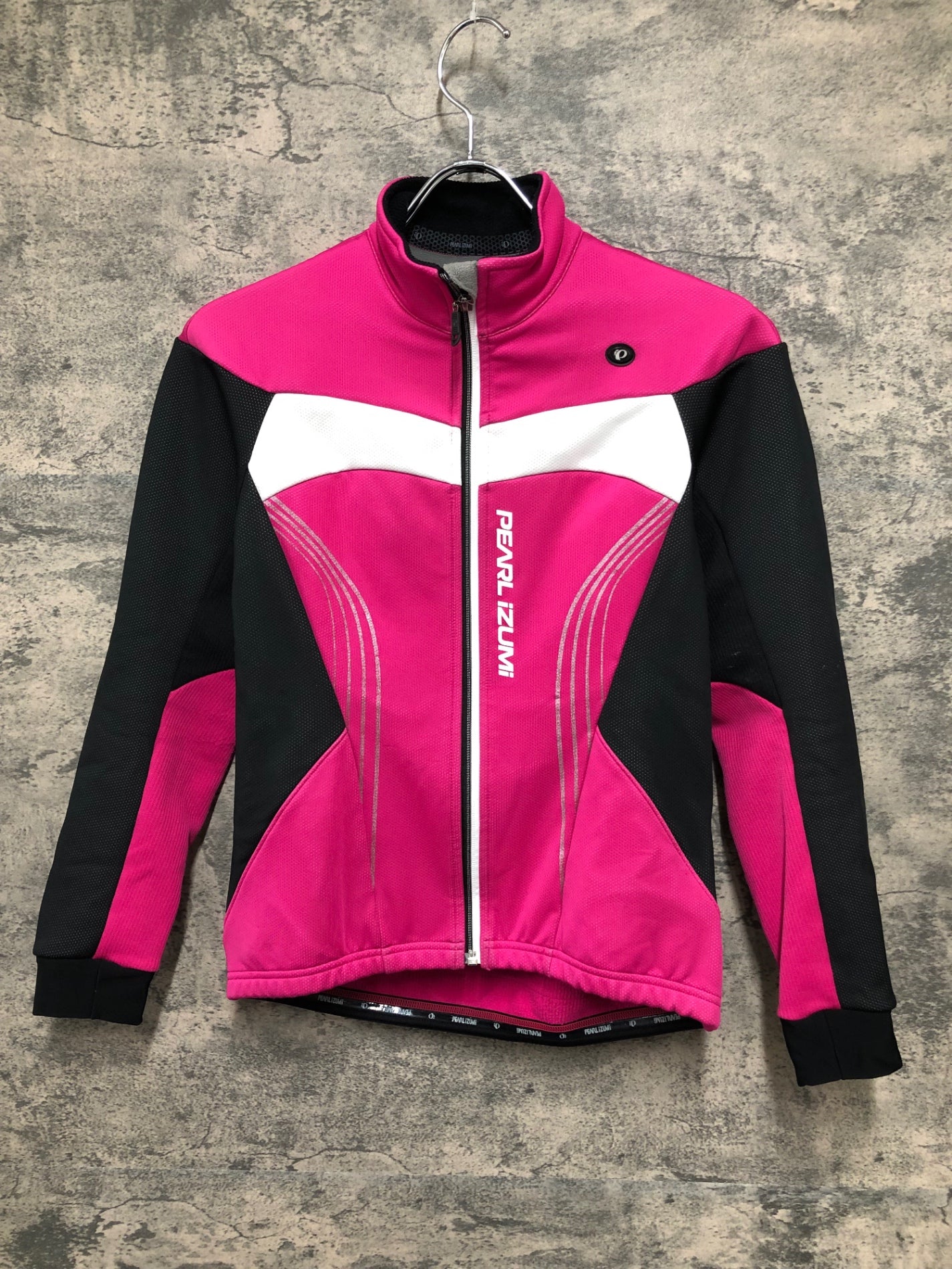 IZ913 パールイズミ PEARL iZUMi 長袖 サイクルジャケット 黒 ピンク M 裏起毛