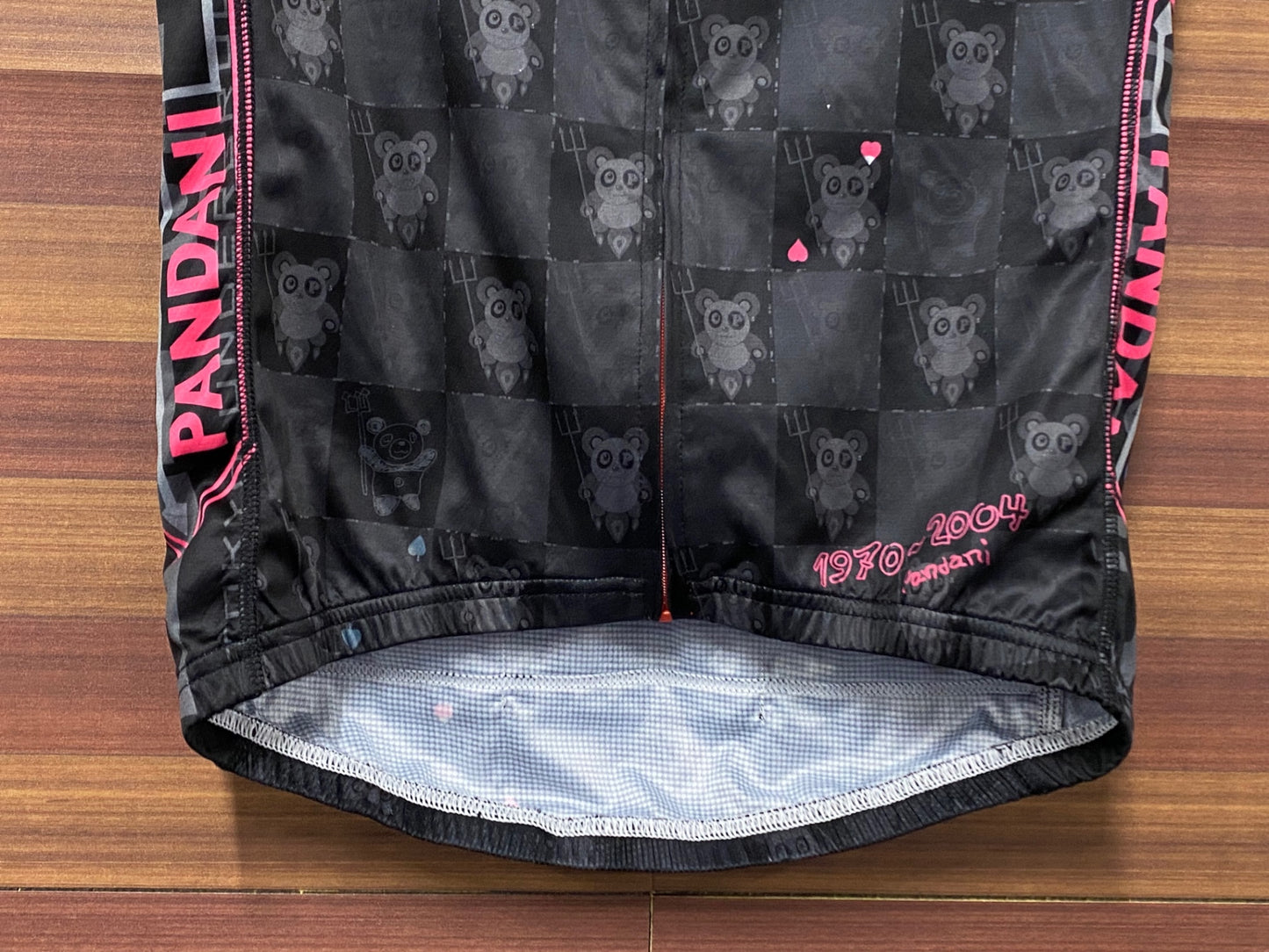 IT125 パンダーニ Pandani 半袖 サイクルジャージ 黒 XS