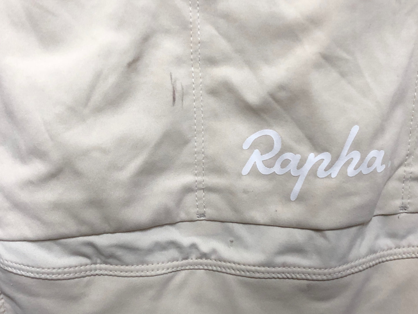 HW064 ラファ Rapha コアライトウェイトジャージ CORE LIGHTWEIGHT JERSEY クリーム色 XS ※シミあり