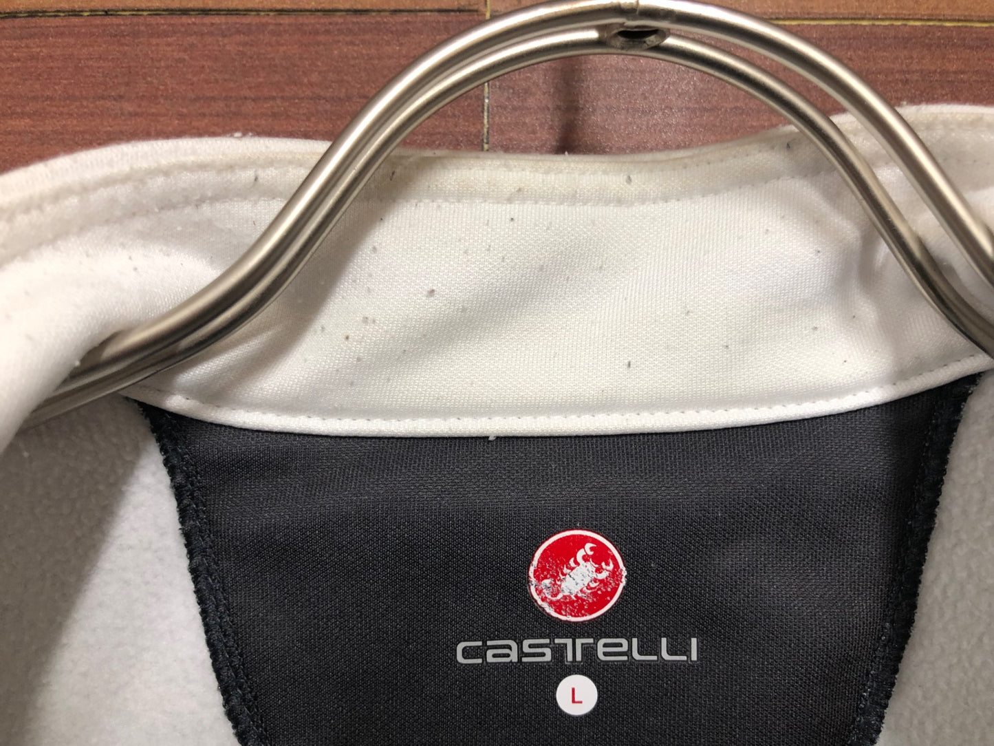 IH142 カステリ CASTELLI 長袖 サイクルジャージ グレー 黒 L 裏起毛