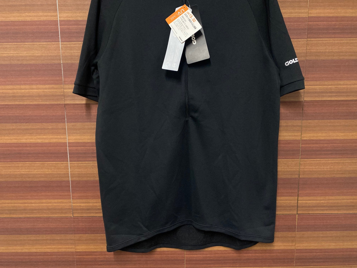 IQ187 ゴールドウィン GOLDWiN 半袖 サイクルジャージ 黒 XL ハーフジップ