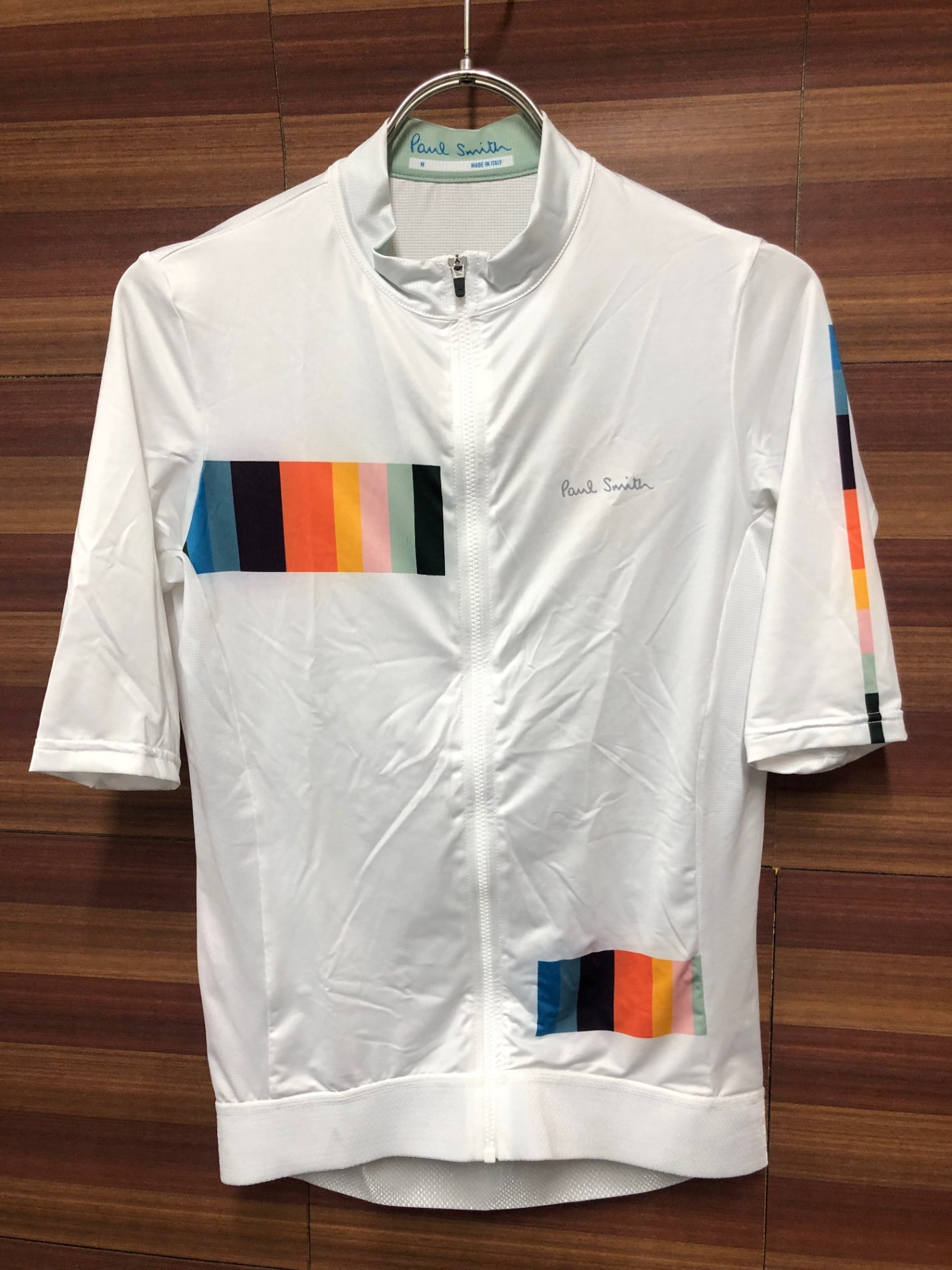 IQ753 ポールスミス Paul Smith 半袖 サイクルジャージ 白 M