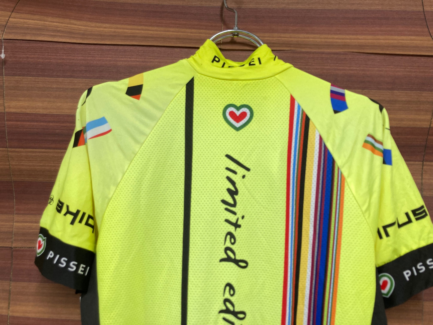 IO745 ピセイ PISSEI 半袖 サイクルジャージ 黄 黒 2