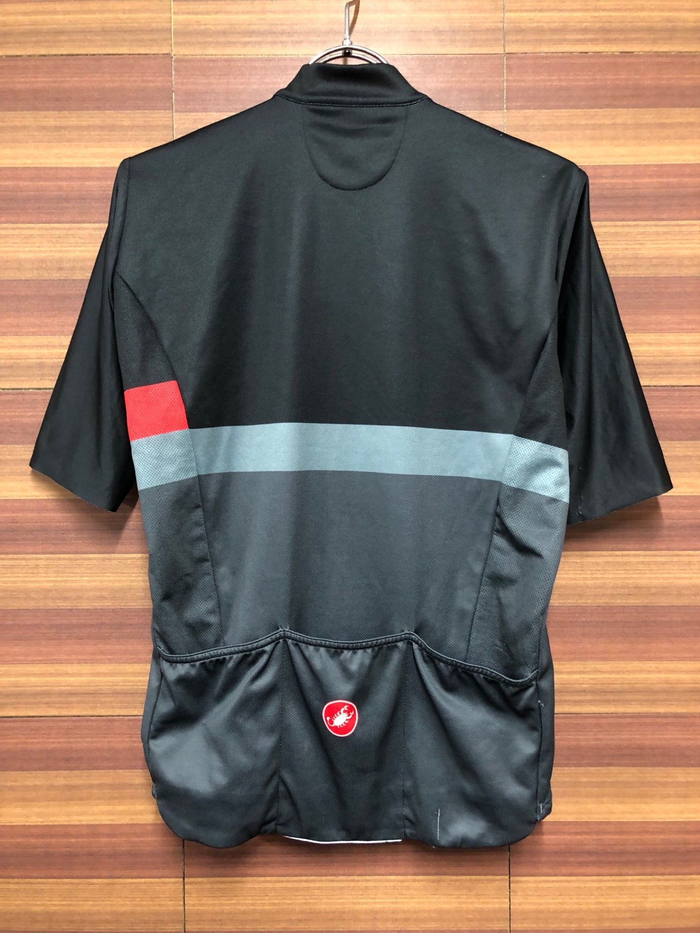 IH741 カステリ CASTELLI 半袖 サイクルジャージ 黒 L