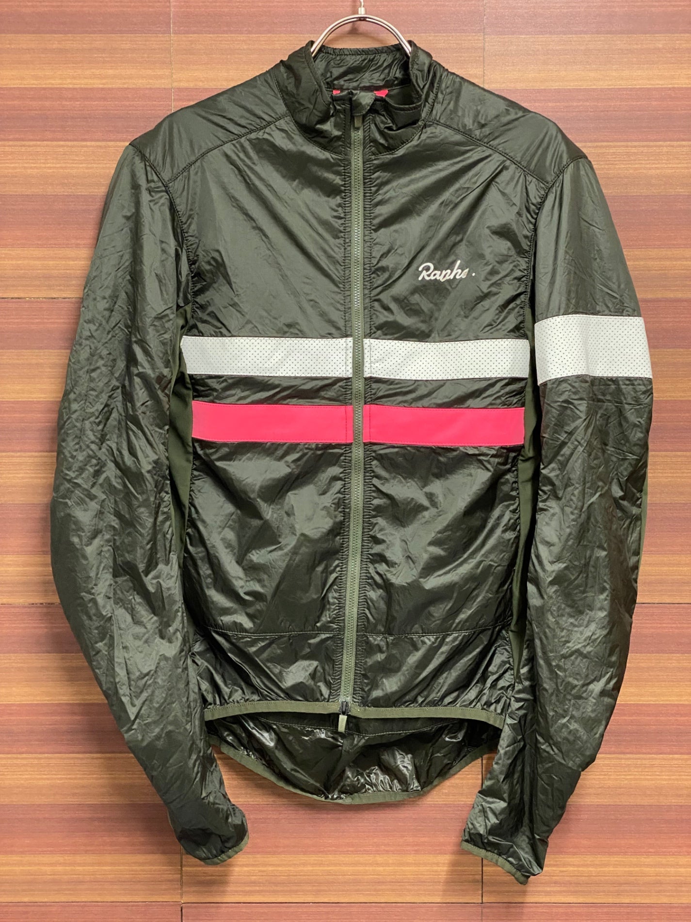 HU979 ラファ Rapha BREVET INSULATED JACKET 長袖 サイクルジャケット 緑 M