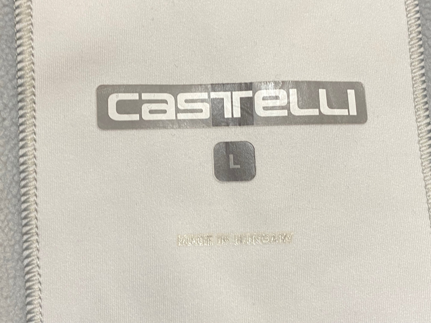 IH375 カステリ CASTELLI 長袖 サイクルジャケット 黒/白 L 裏起毛 中厚