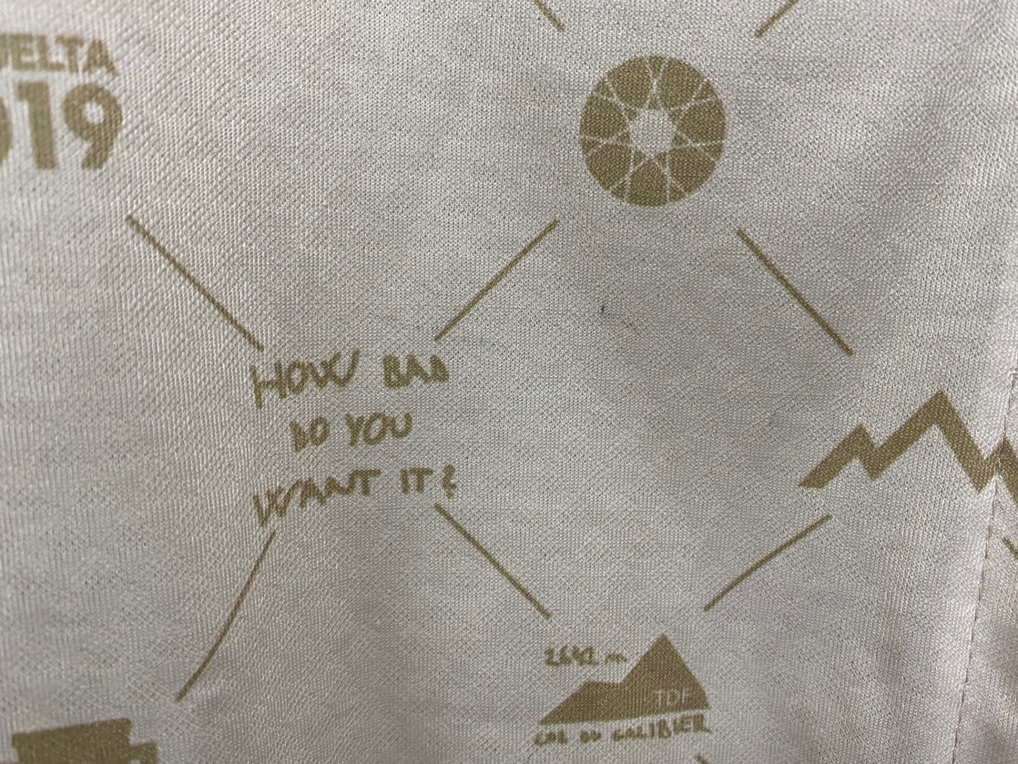 IV586 Primoz roglic Memory Web Cycling Jersey Gold 半袖サイクルジャージ ベージュ M