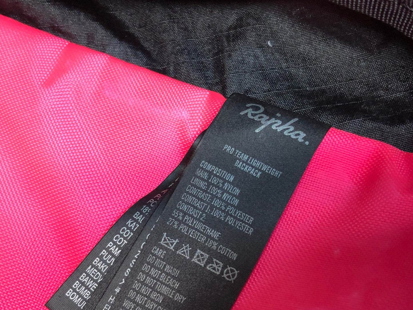 IO470 ラファ Rapha PRO TEAM LIGHTWEIGHT BACKPACK リュック バックパック 黒 ※左側チャックやや不具合