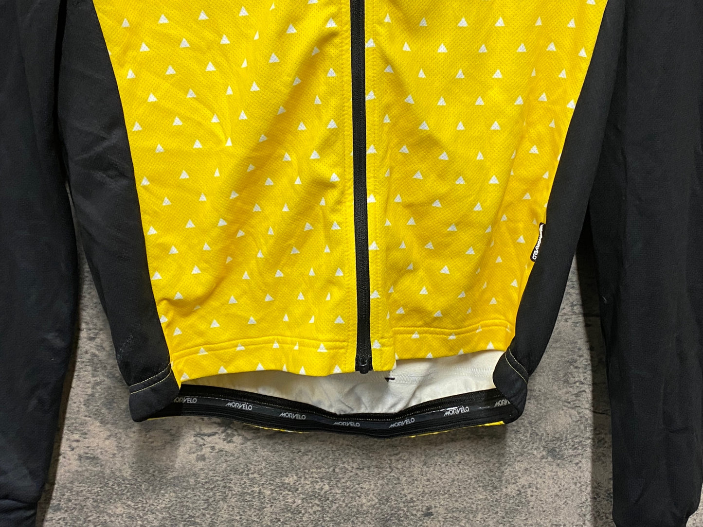 JB584 モルベロ MORVELO 長袖 サイクルジャージ 黄 黒 S 裏起毛