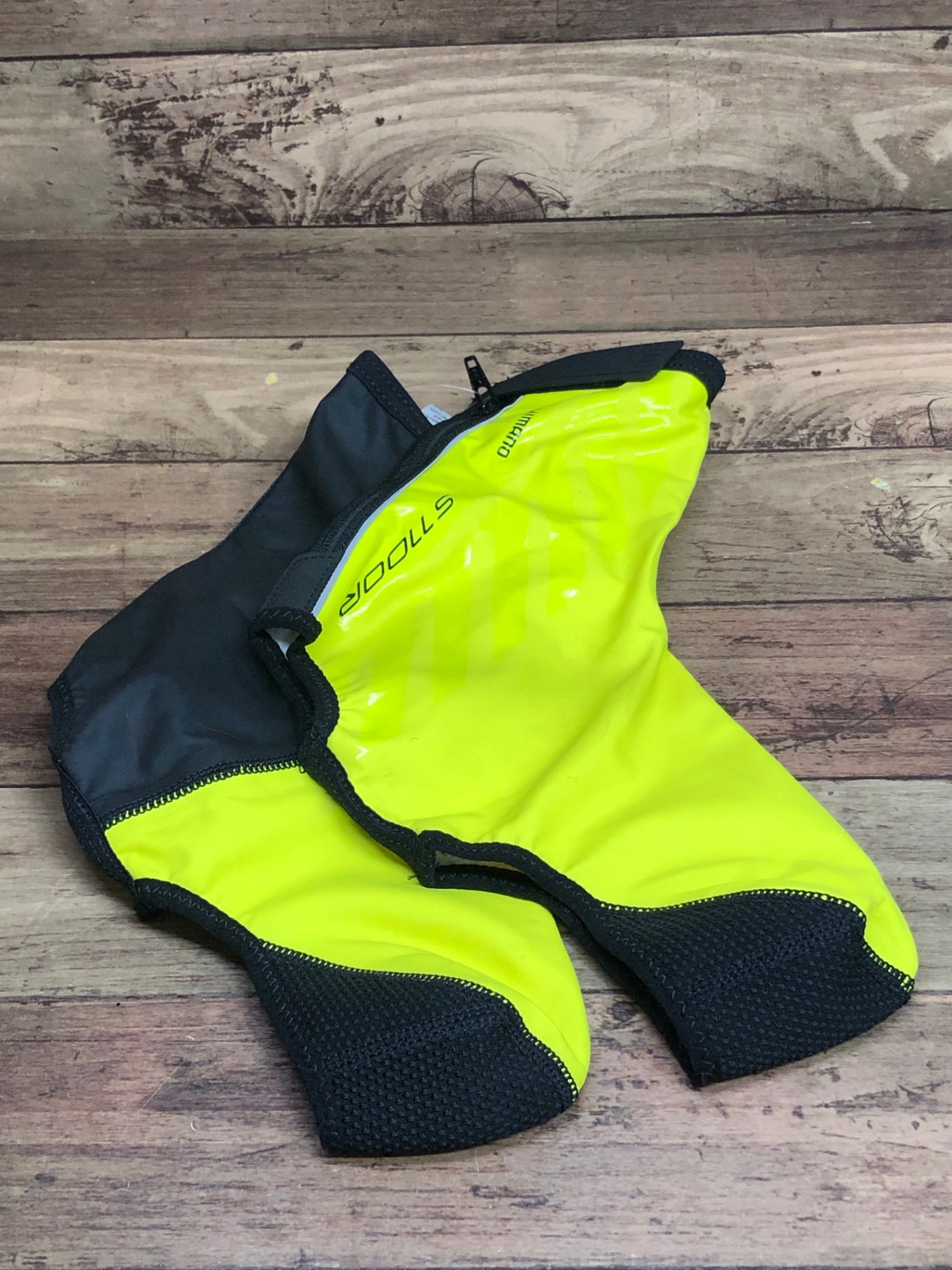 II867 シマノ SHIMANO S1100 シューズカバー 黄 黒 M 裏起毛