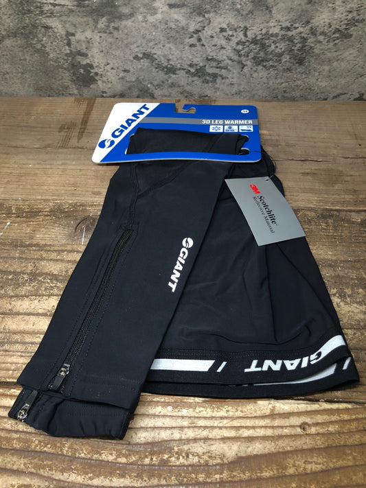 IV751 ジャイアント GIANT レッグウォーマー 黒 M 裏起毛