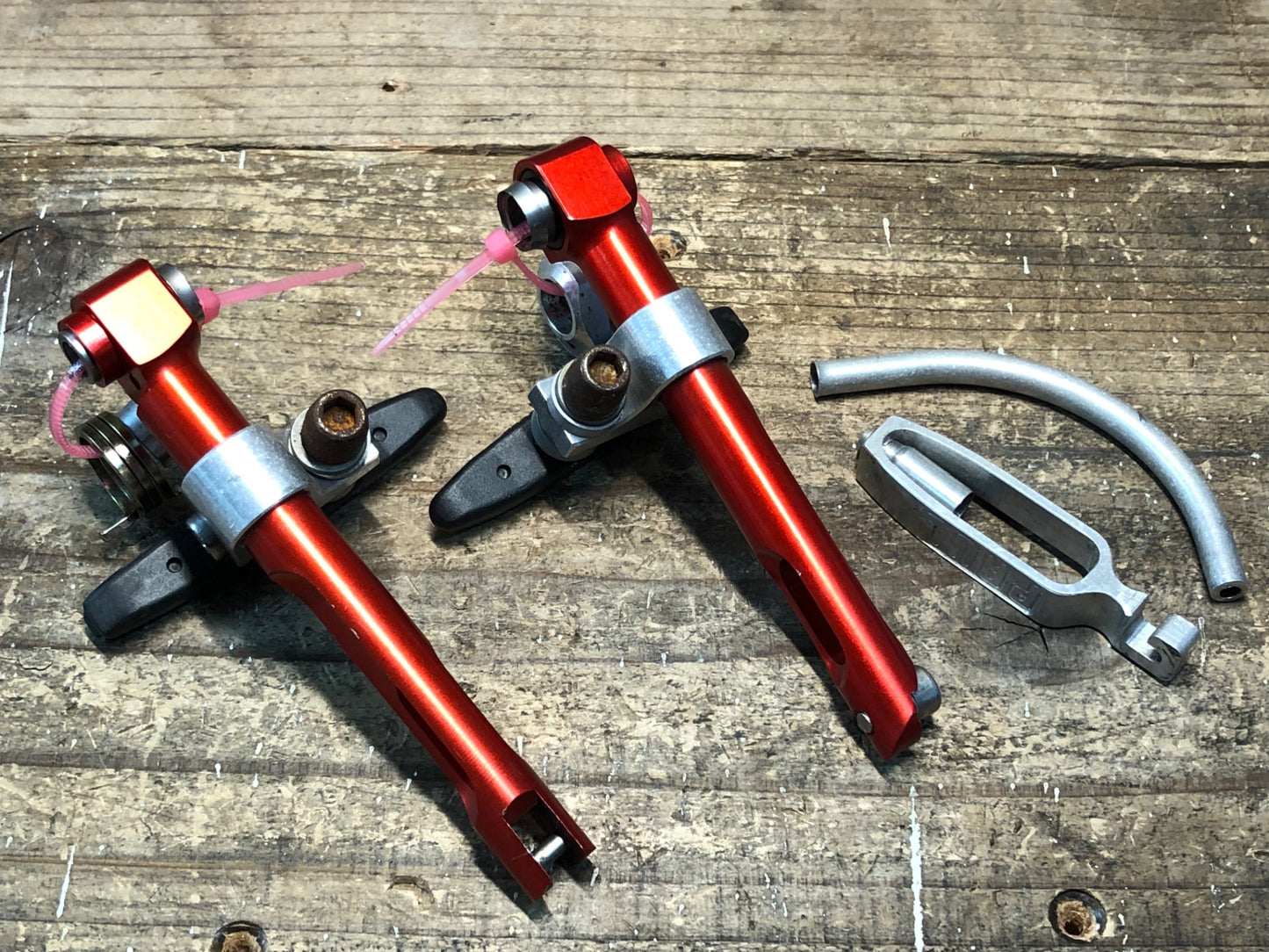 HT586 ポール PAUL MOTOLITE 片側 Vブレーキ レッド