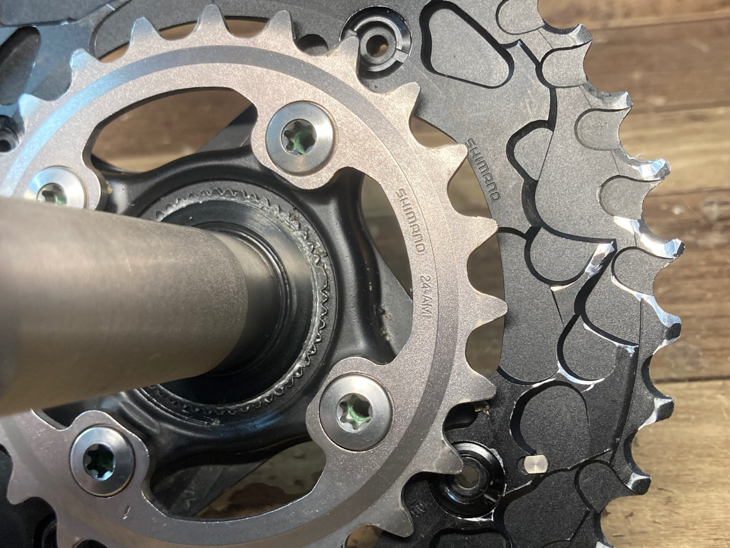 II654 シマノ SHIMANO デオーレ Deore XT M780 クランクセット 38/24T 165mm ※フィキシングボルト欠品