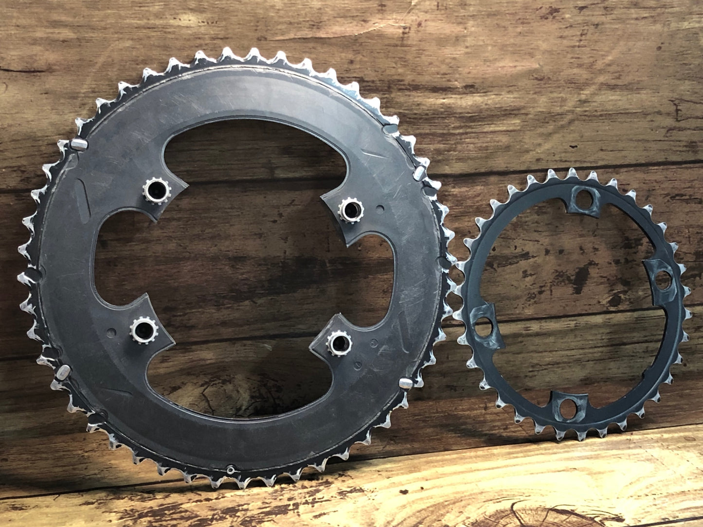 IM584 シマノ SHIMANO アルテグラ ULTEGRA FC-R8000 チェーンリング 50/34T セット 摩耗大 ジャンク