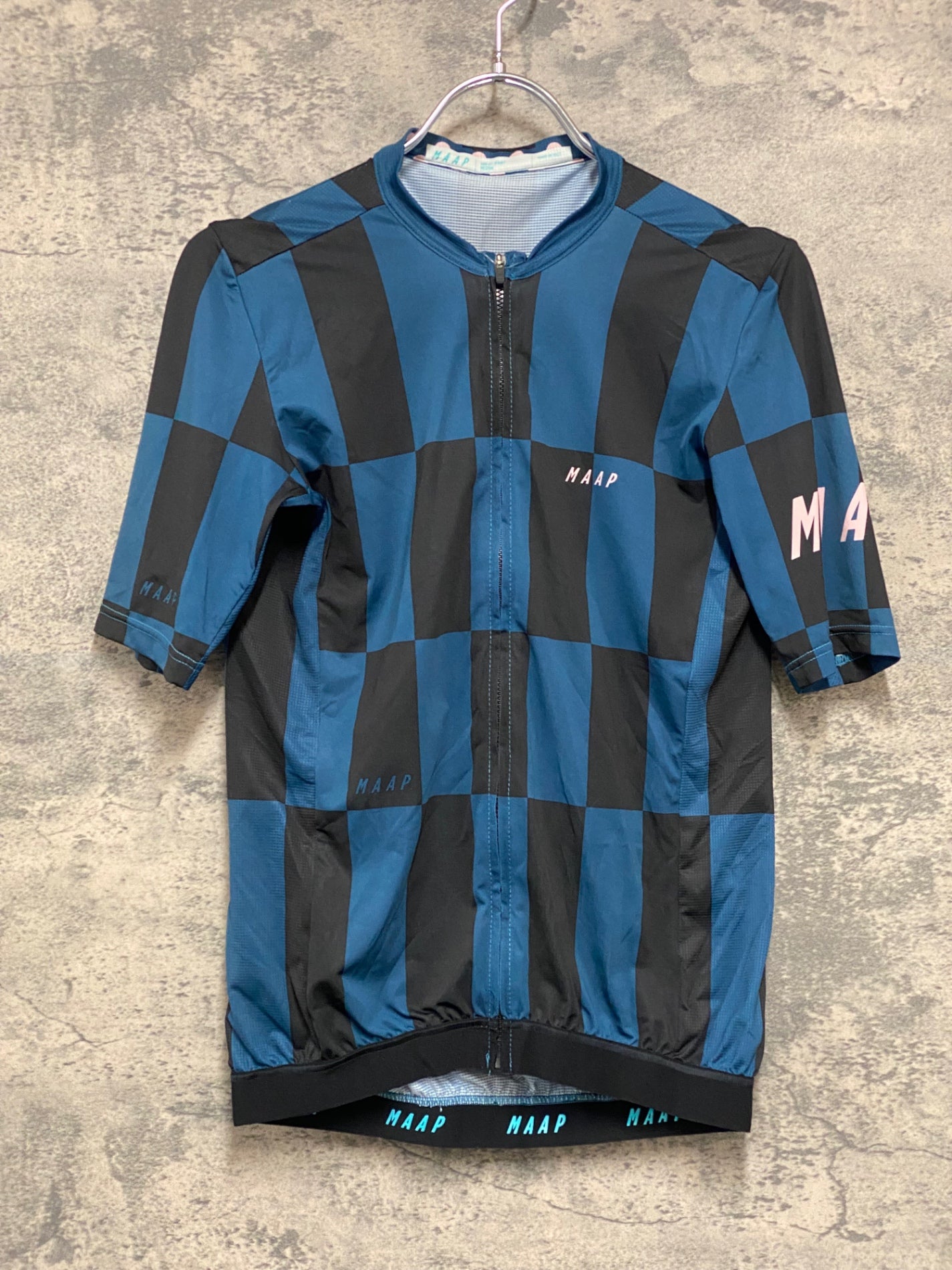 JB387 マープ MAAP PRO FIT JERSEY 半袖 サイクルジャージ 黒 青緑 M