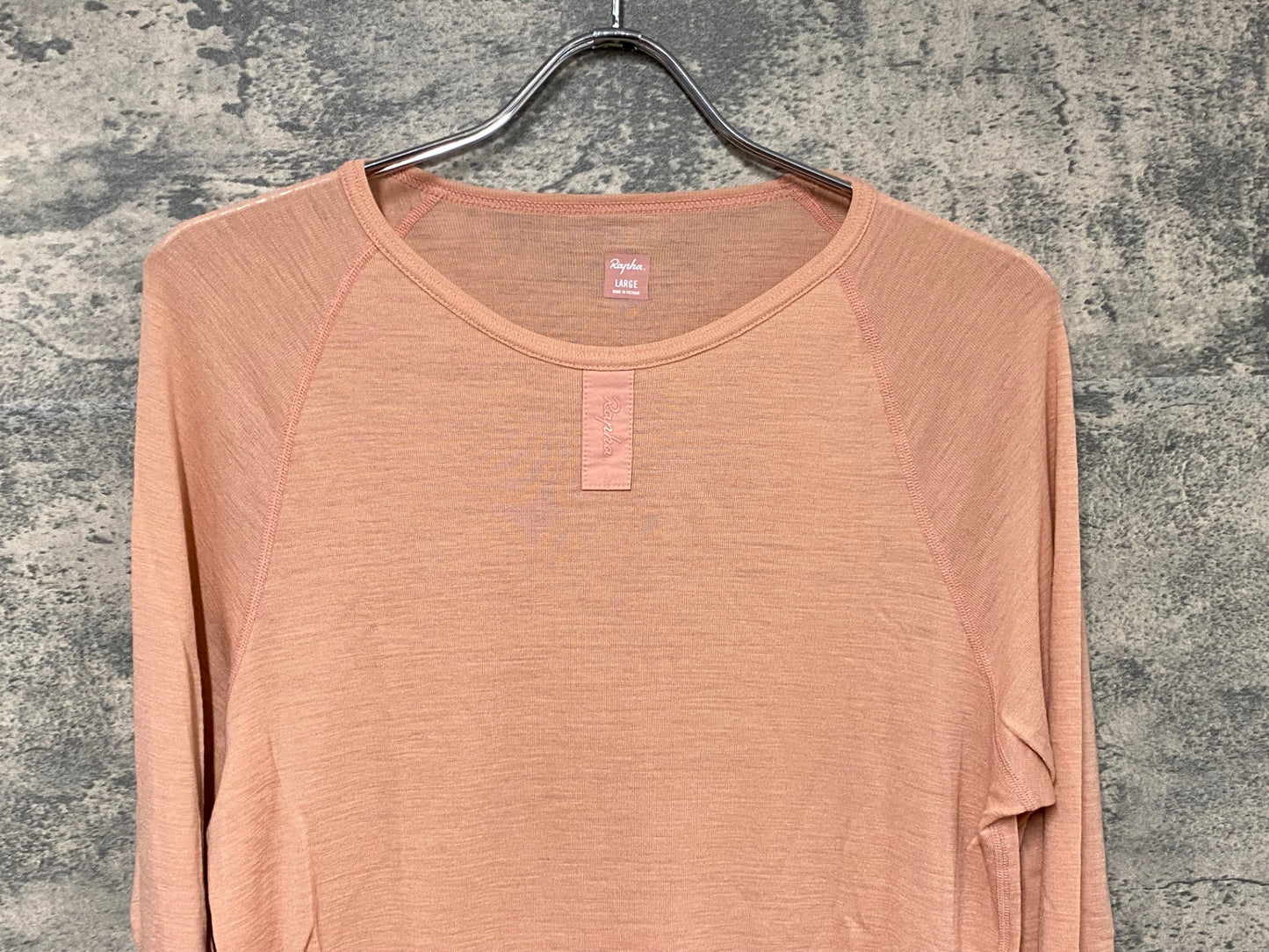 JB044 ラファ Rapha MERINO BASE LAYER - LONG SLEEVE 長袖 ベースレイヤー ピンク L