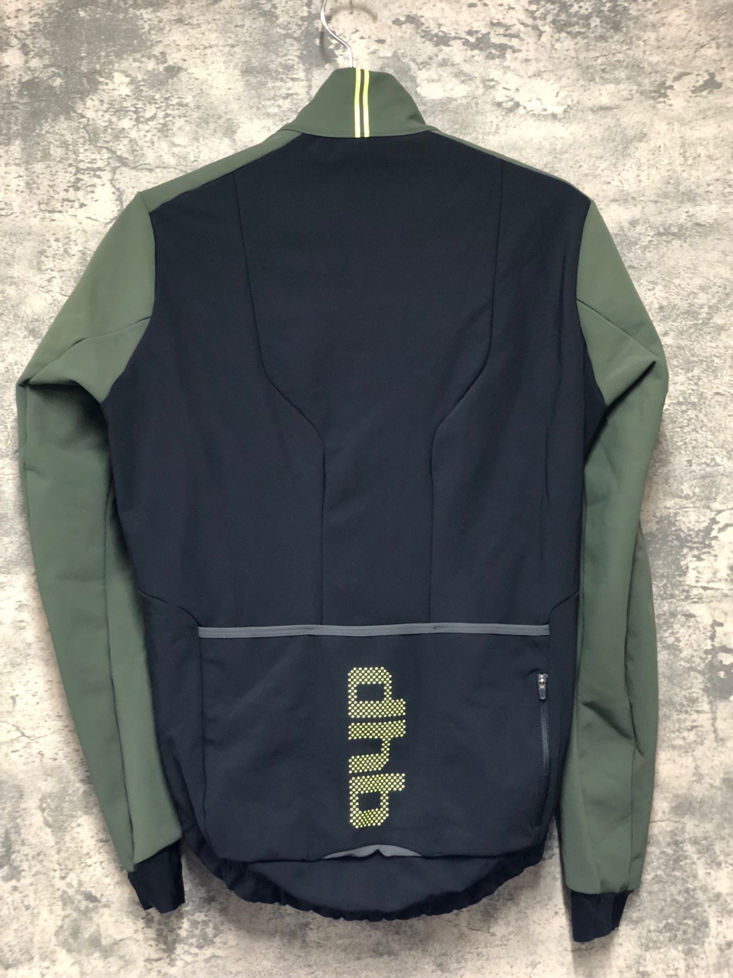 JB370 dhb 長袖 サイクルジャケット カーキ 黒 S 裏起毛