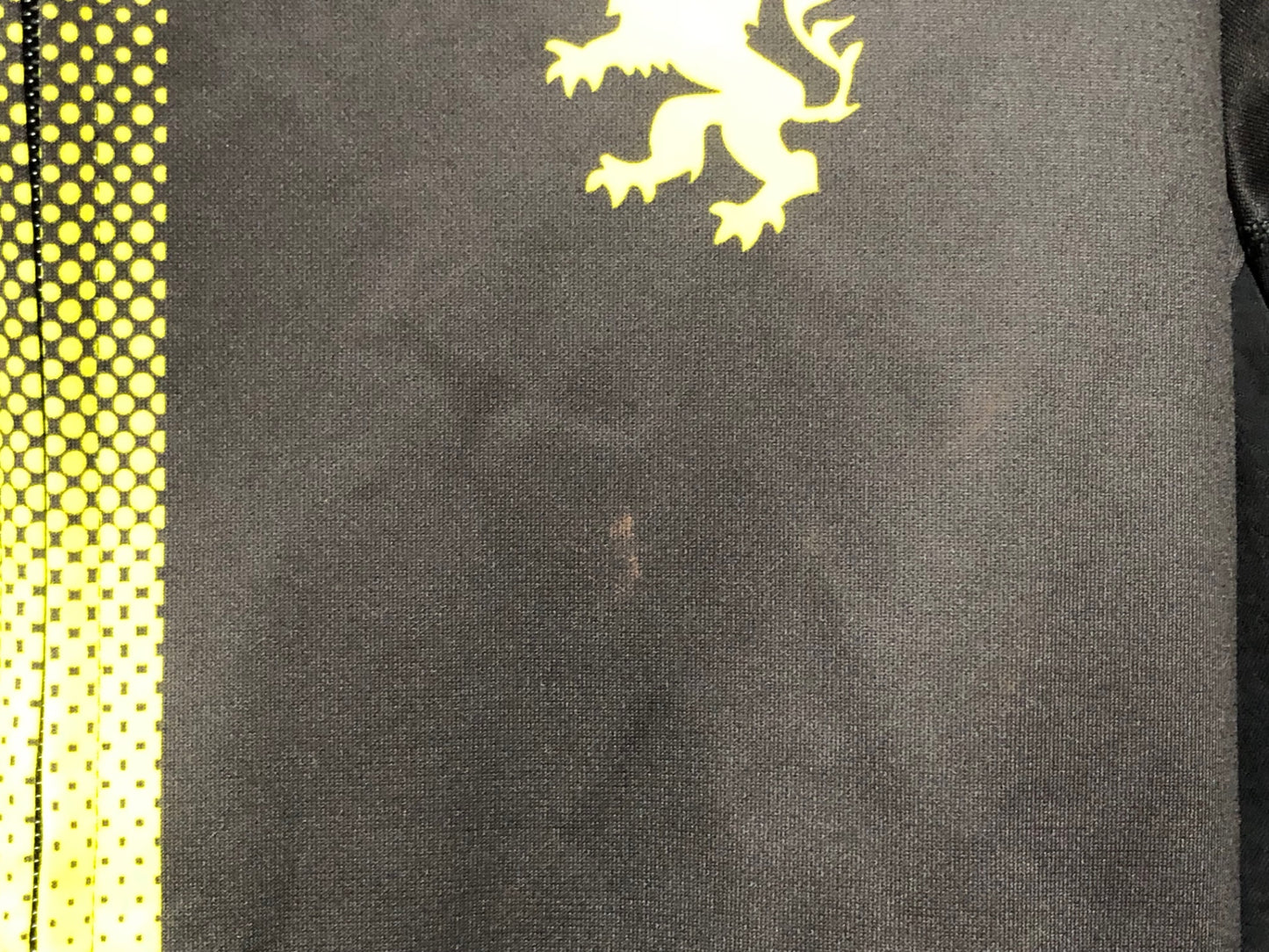 IZ098 リオンドカペルミュール Lion de KAPELMUUR 長袖 サイクルジャージ 裏起毛 黒 黄色 L