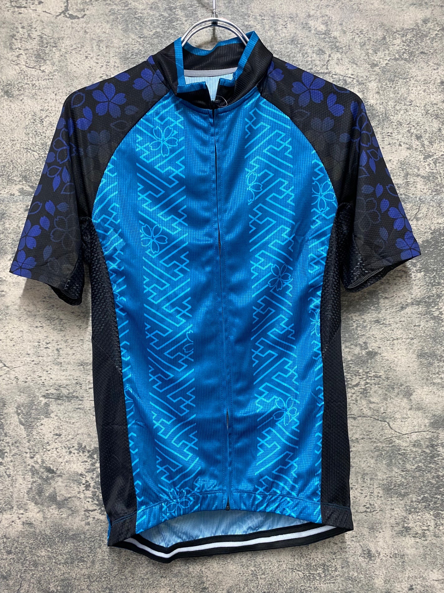 JC245 ビコット BIKOT 半袖 サイクルジャージ 青 黒 M