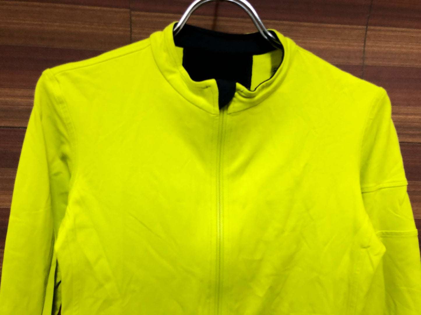 IT308 ラファ Rapha LONG SLEEVE SOUPLESSE JERSEY 長袖 サイクルジャージ 黄 黒 S 裏起毛