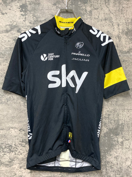 IX941 ラファ Rapha TEAM SKY VICTORY JERSEY 半袖サイクルジャージ 黒黄 M相当