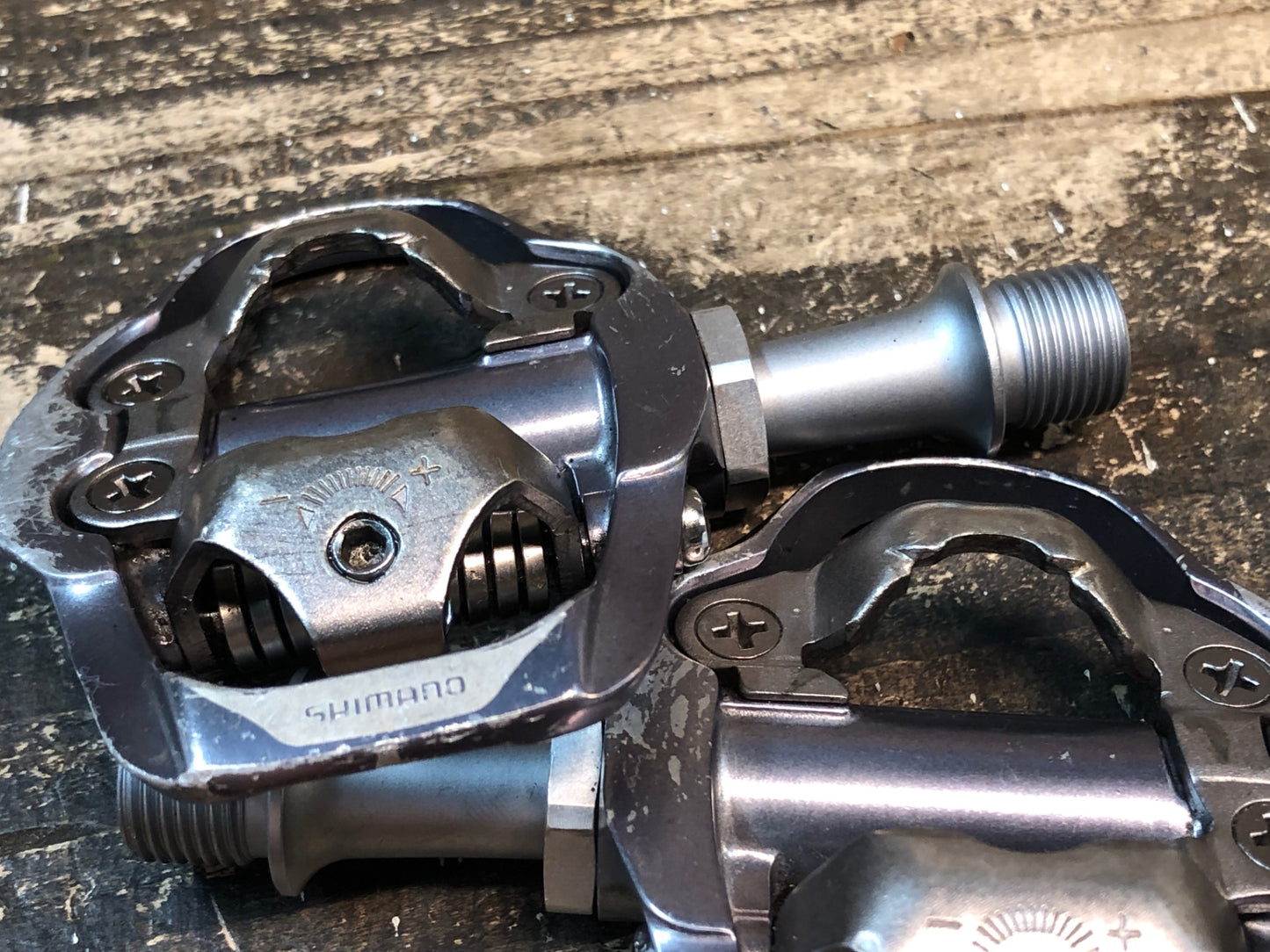 IO222 シマノ SHIMANO PD-A600 ビンディングペダル 削れ大