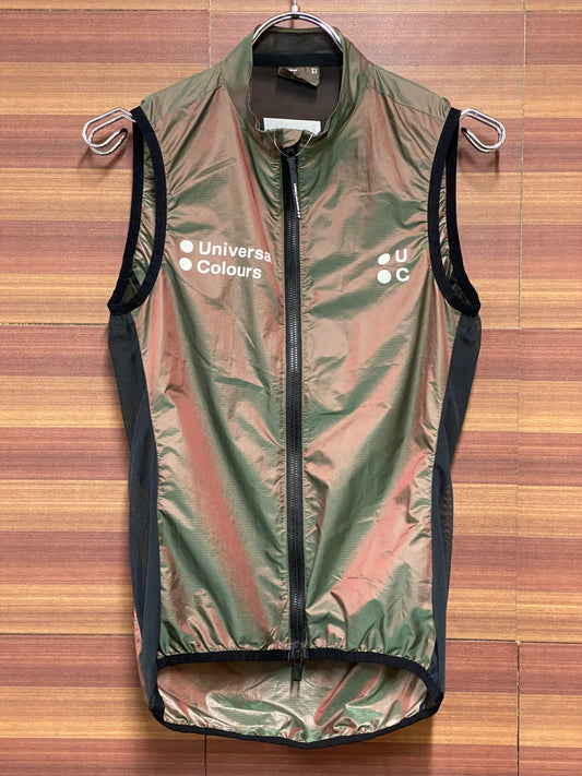 IJ184 ユニバーサルカラーズ Universal Colours Spectrum Gilet サイクルベスト ジレ Iridescent Green/Red XS