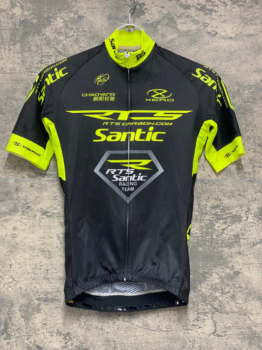 IY338 サンテック Santic 半袖 サイクルジャージ 黒 タグカット
