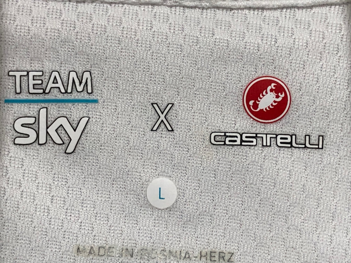 IF146 カステリ CASTELLI 半袖 サイクルジャージ 白 L TEAM SKY