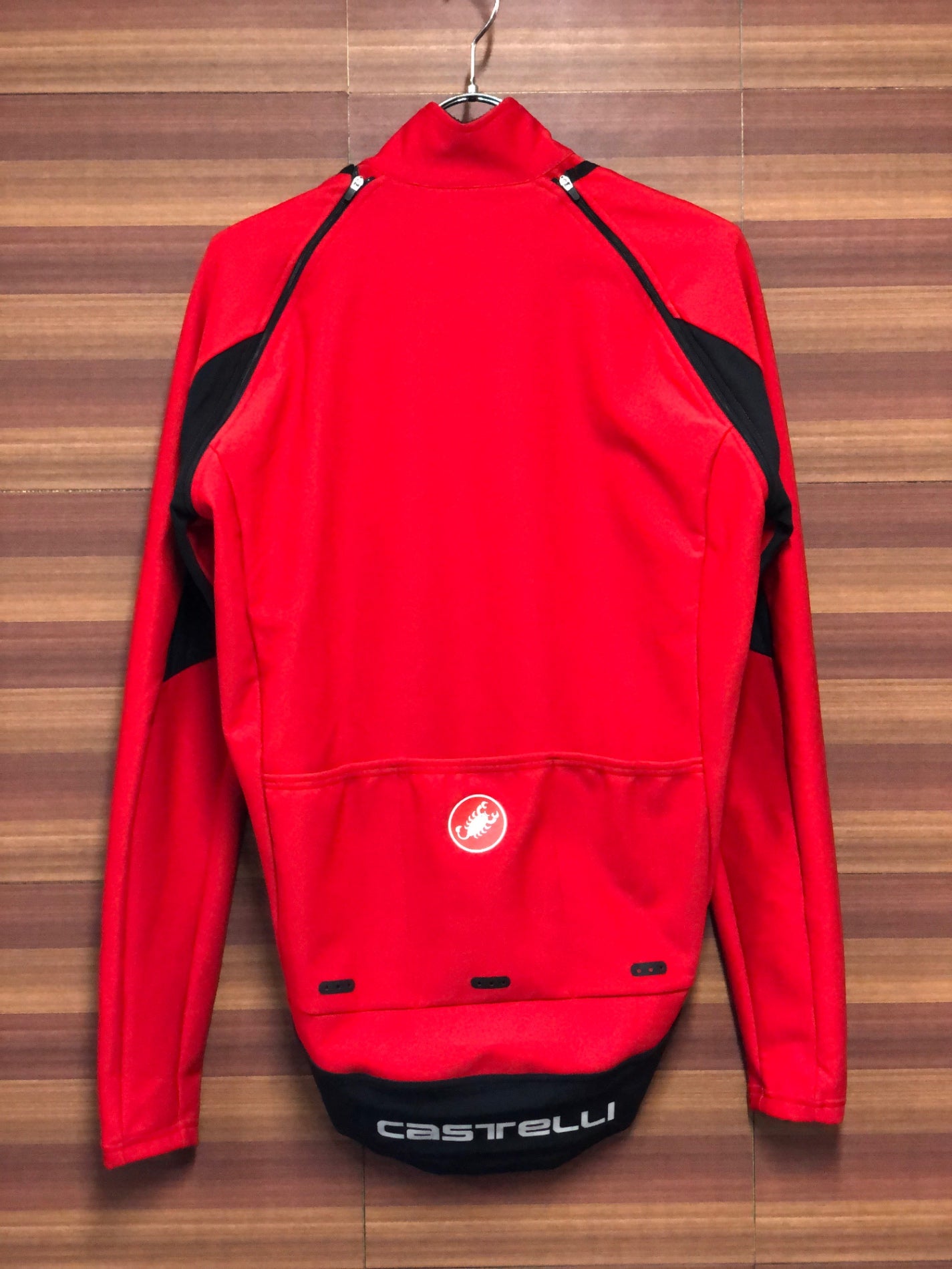 IK419 カステリ CASTELLI ROSSO CORSA perfetto 長袖 サイクルジャケット 赤 黒 M GORE-TEX INFINIUM