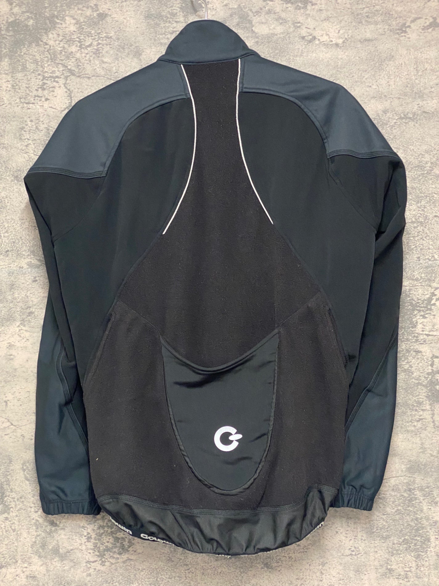 IY218 ゴールドウィン GOLDWIN 長袖 サイクルジャケット 黒 M 裏起毛 ※プリント劣化