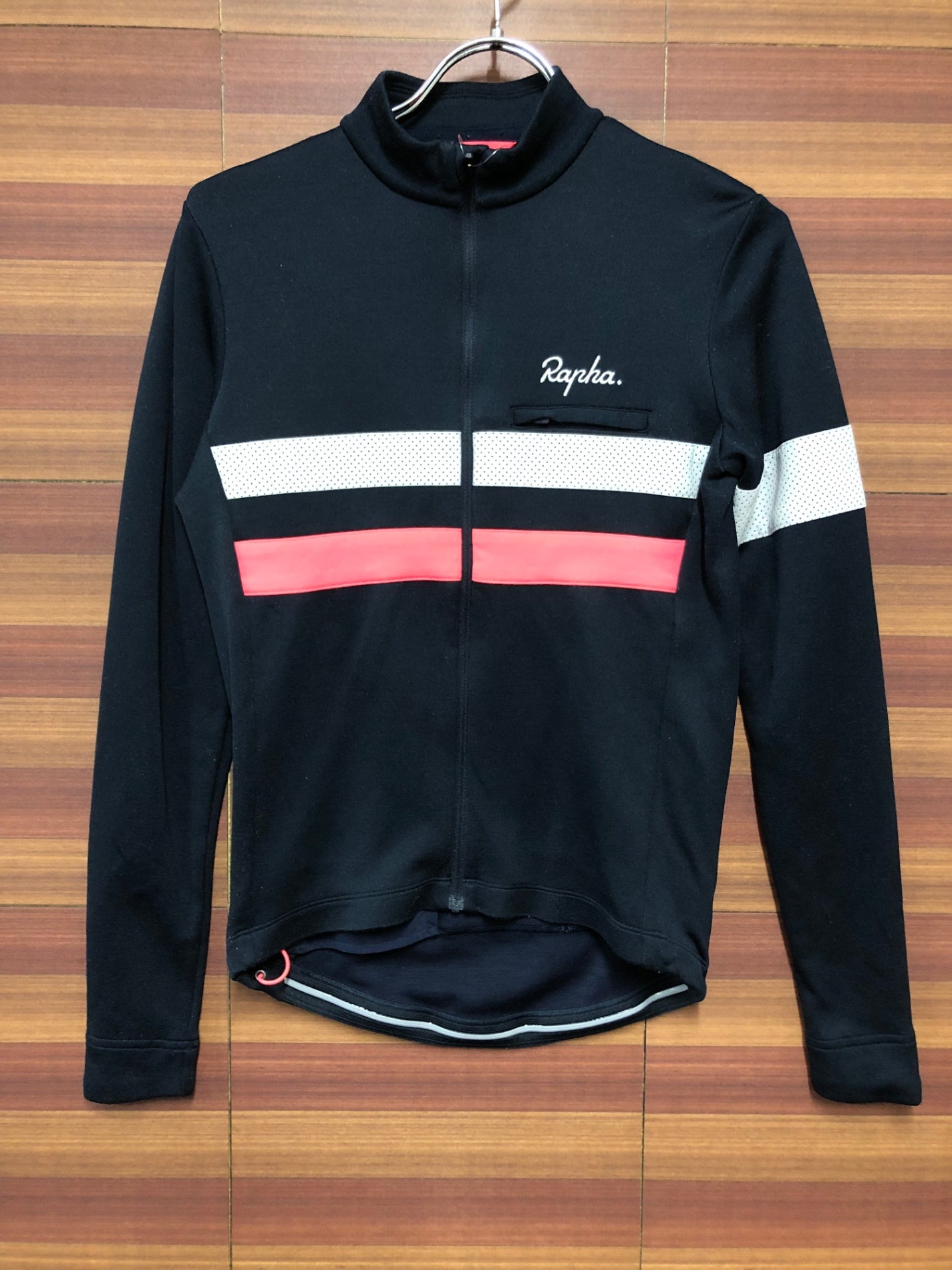 IL993 ラファ Rapha BREVET LONG SLEEVE JERSEY 長袖サイクルジャージ 紺 XS