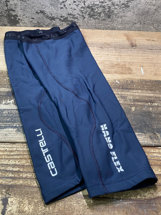 IY996 カステリ CASTELLI ニーウォーマー グレー M 裏起毛
