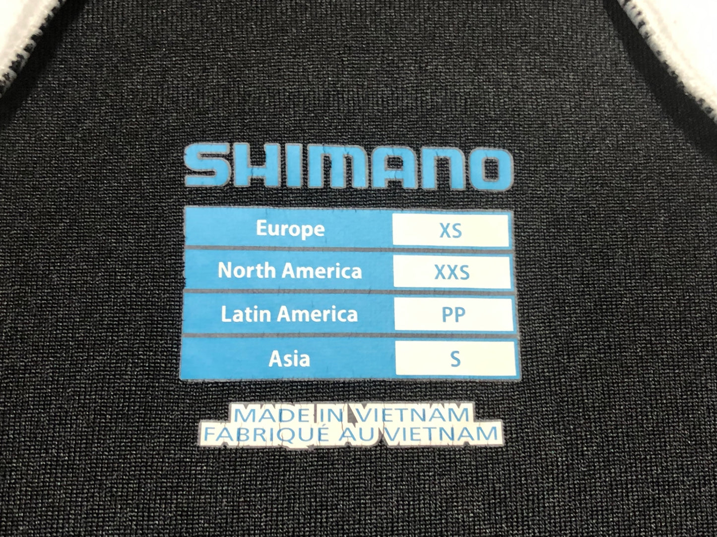 IY180 シマノ SHIMANO 長袖 サイクルジャケット 白 黒 S 裏起毛