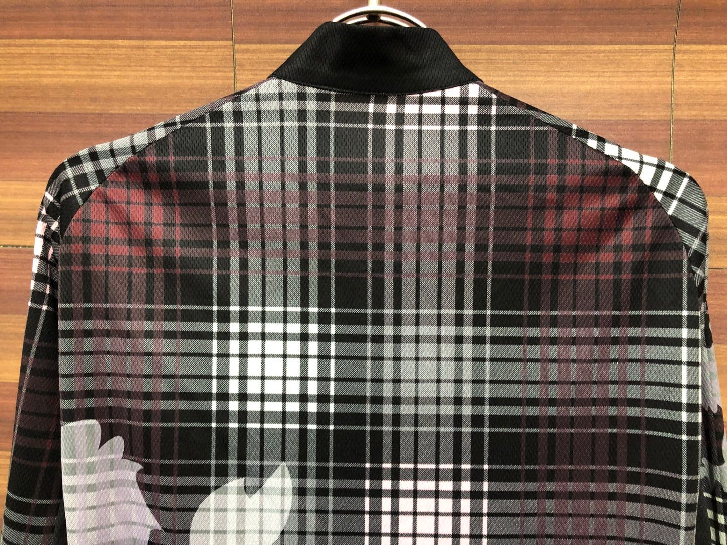 IR922 カペルミュール KAPELMUUR 長袖 サイクルジャージ 黒 白 紫 チェック柄 M