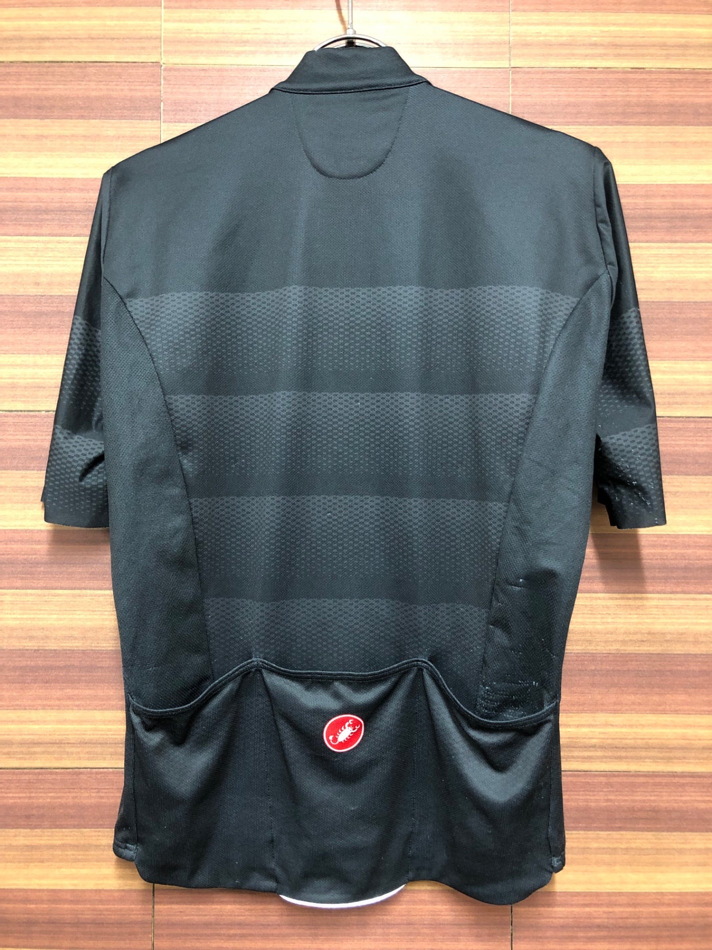 IH740 カステリ CASTELLI 半袖 サイクルジャージ 黒 グレー L