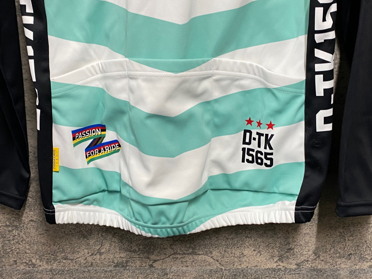 JA637 パールイズミ PEARL iZUMi 長袖 サイクルジャージ 黒 白 L 裏起毛