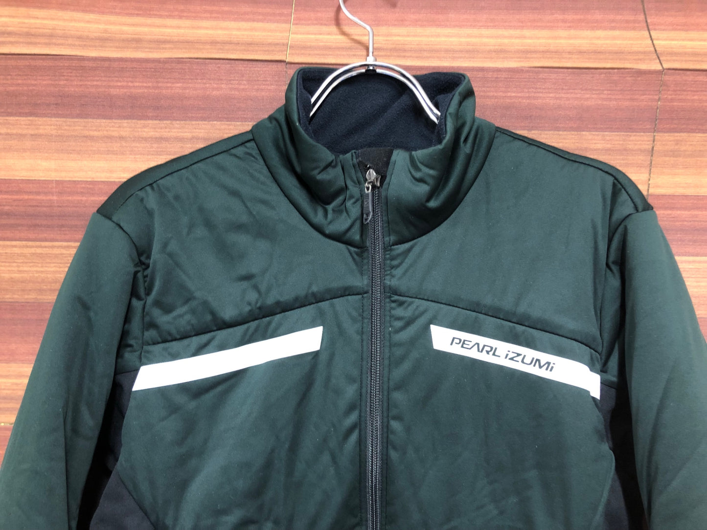 IP134 パールイズミ PEARL iZUMi 長袖 サイクルジャケット 深緑 黒 M 裏起毛