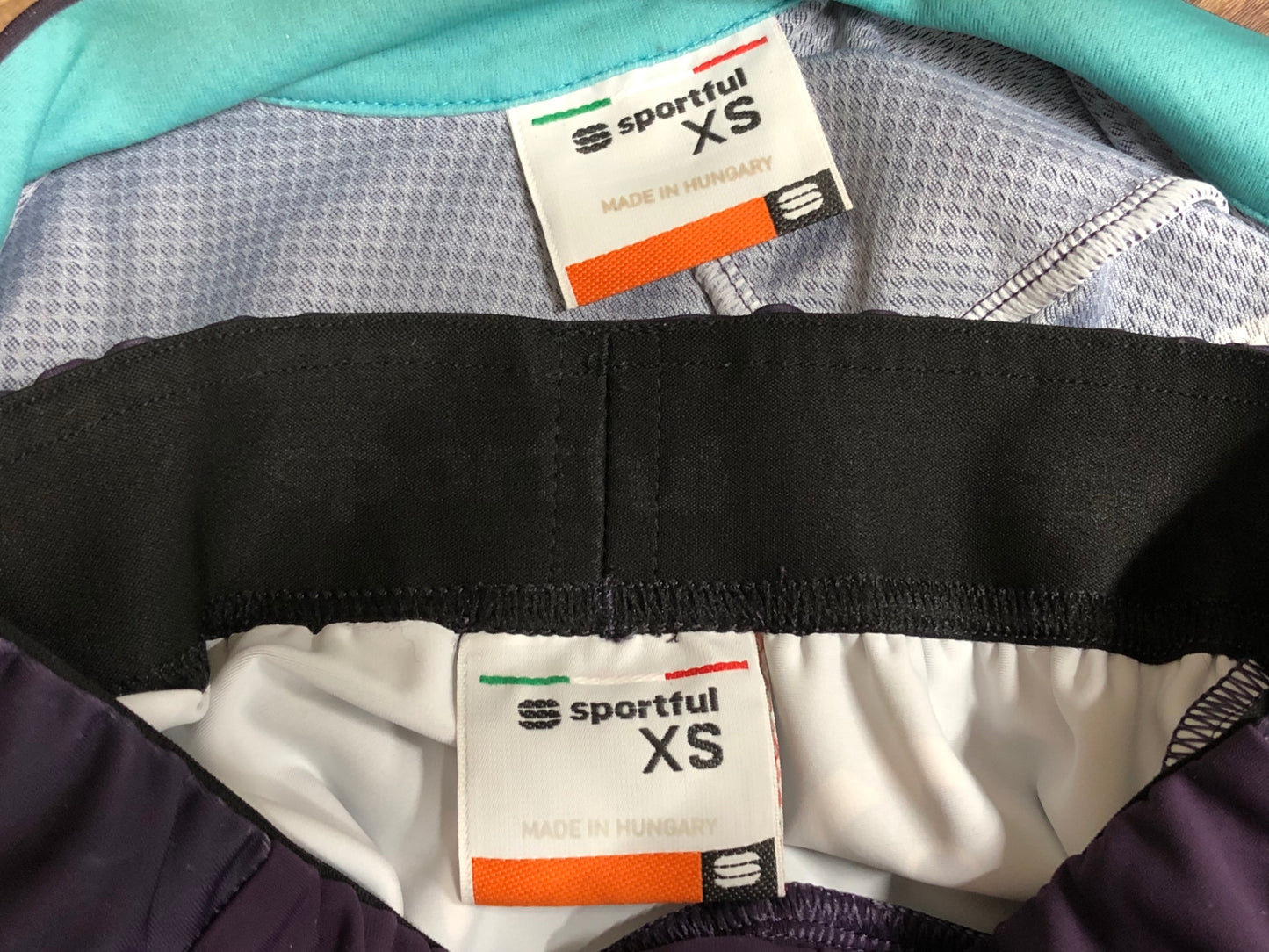 IE335 スポーツフル sportful 半袖 サイクルジャージ レーサーパンツ 上下セット 総柄 XS TREK-DROPS ※汚れ