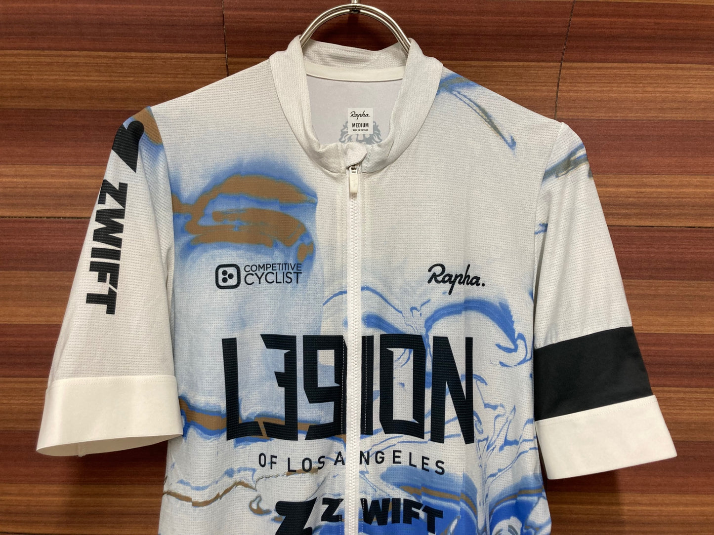 IU650 ラファ Rapha LEGION PRO TEAM TRAINING JERSEY 半袖 サイクルジャージ M 白